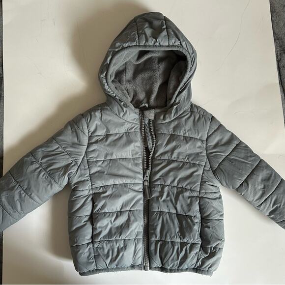 💥Cat & Jack Gray Puffer Coat Unisex Boy Girl Baby Toddler size 12 Month 12M - Picture 1 of 8